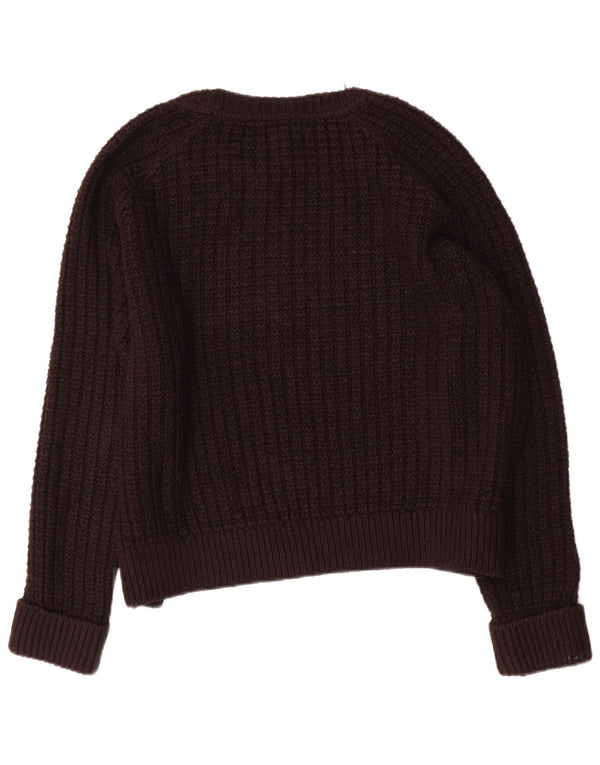 Topshop Jersey extragrande con cuello barco para mujer, talla 40, talla grande, acrílico negro