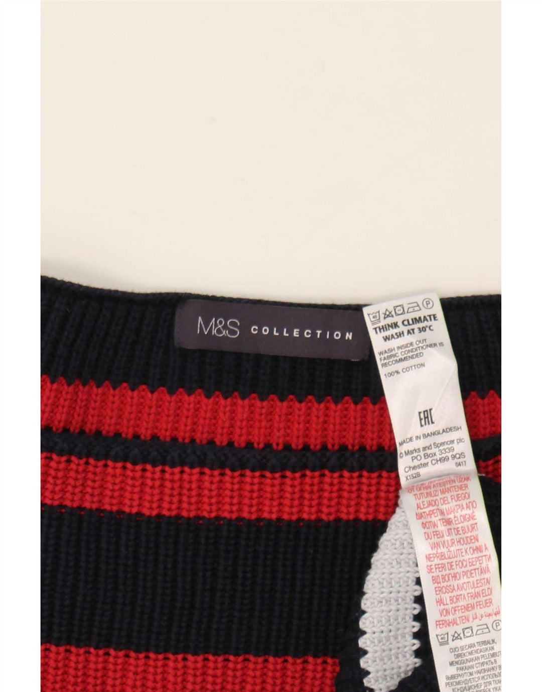 Marks & Spencer Jersey con cuello barco para mujer, talla 40, talla M, multicolor