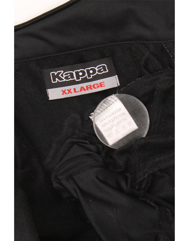 Kappa Mens Graphic Chándal Top Chaqueta 2XL Negro Poliéster