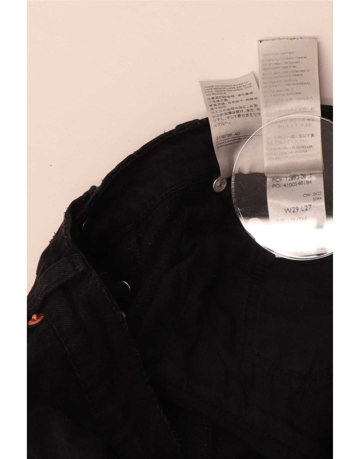 Vaqueros Levi's Ribcage Rectos Mujer W29 L27 Algodón Negro