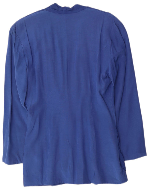 Chaqueta Blazer Cruzada Zoe Mujer IT 42 Viscosa Azul Medio