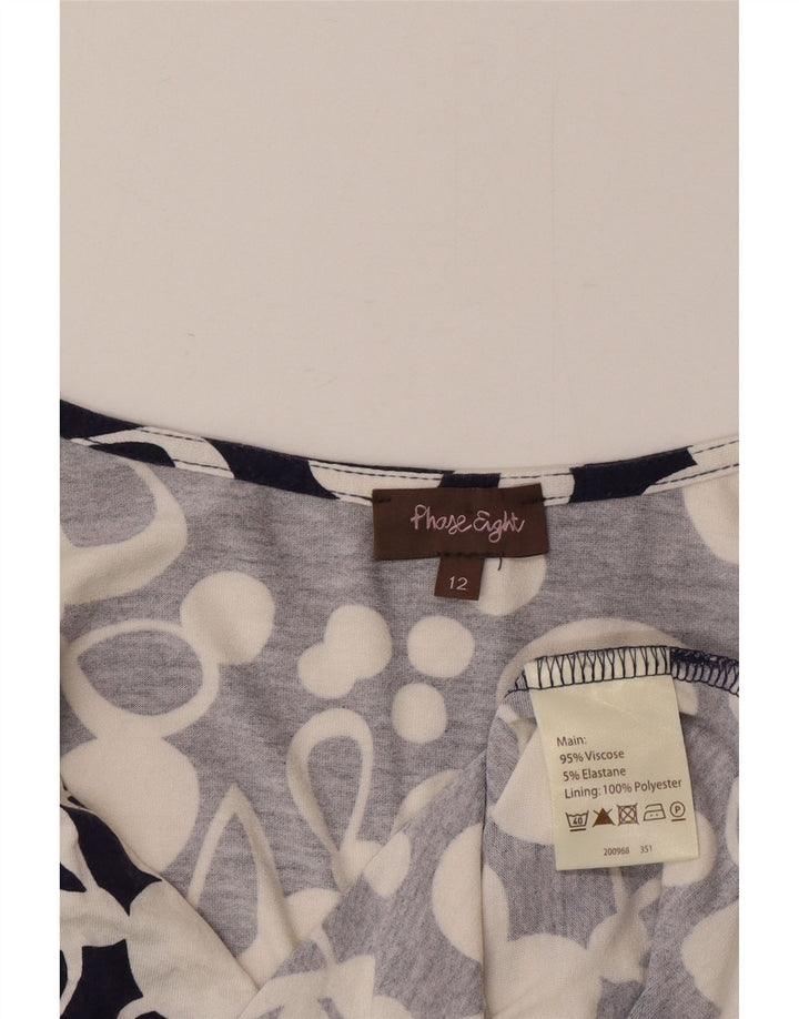 Phase Eight Vestido tubo con patrón abstracto para mujer UK 40 Azul marino mediano