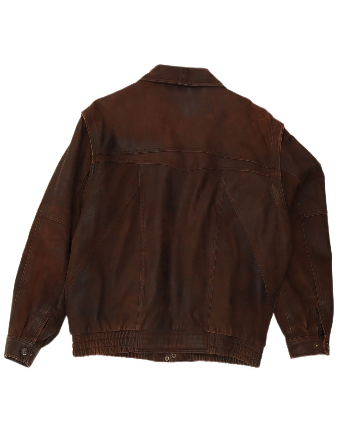 Morena Chaqueta De Cuero Hombre IT 50 Grande Cuero Marrón
