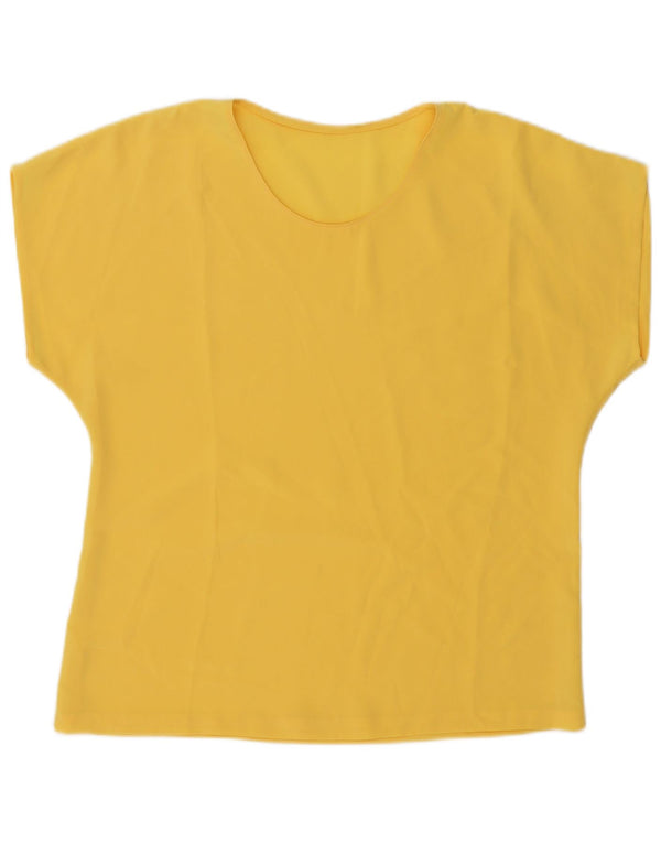 Blusa vintage para mujer Top UK 20 2XL Amarillo