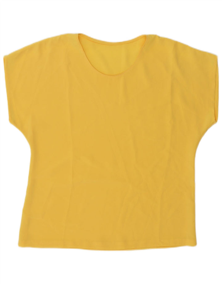 Blusa vintage para mujer Top UK 20 2XL Amarillo