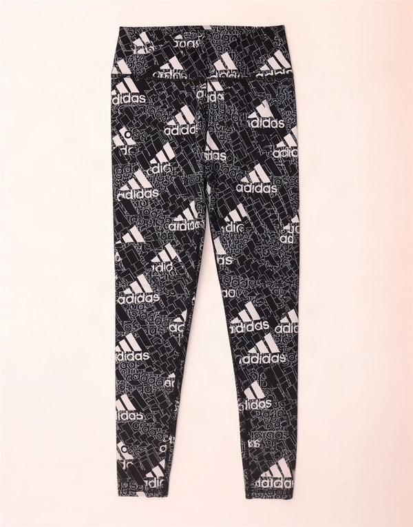 Adidas Leggings gráficos para mujer Reino Unido 12/14 Mediano Negro Poliéster