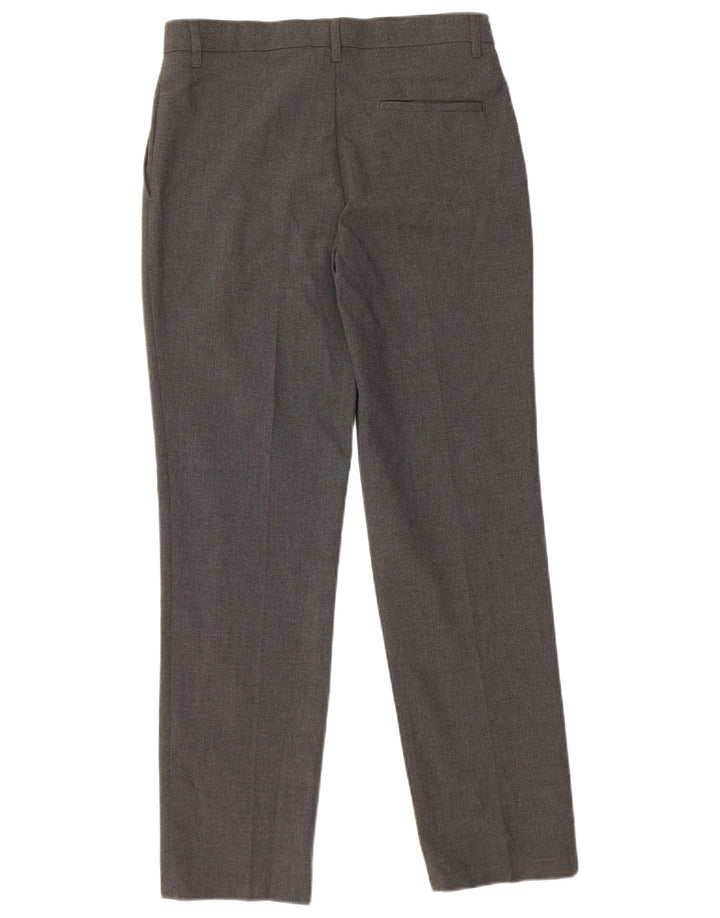 MARKS & SPENCER Pantalones de traje rectos para niños 12-13 años W28 L27 Gris