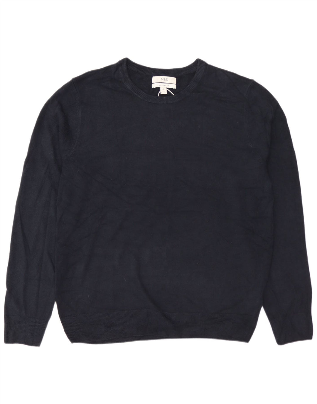 MARKS & SPENCER Suéter tipo jersey con cuello redondo para hombre Acrílico azul marino grande