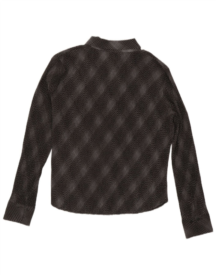 Marks & Spencer Blusa para mujer UK 20 2XL Poliéster a cuadros negros