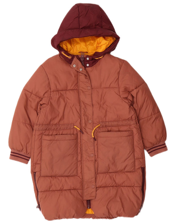Zara Cazadora Acolchada Niña 8-9 Años Poliamida Color Block Marrón