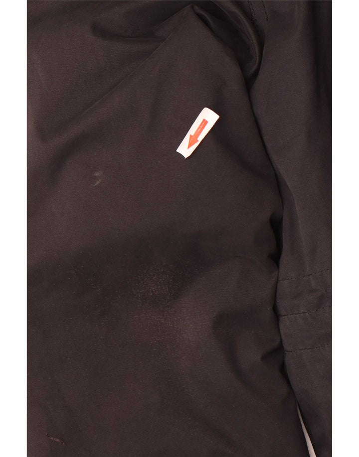 Superdry Parka con capucha para mujer, talla 44, poliéster negro grande