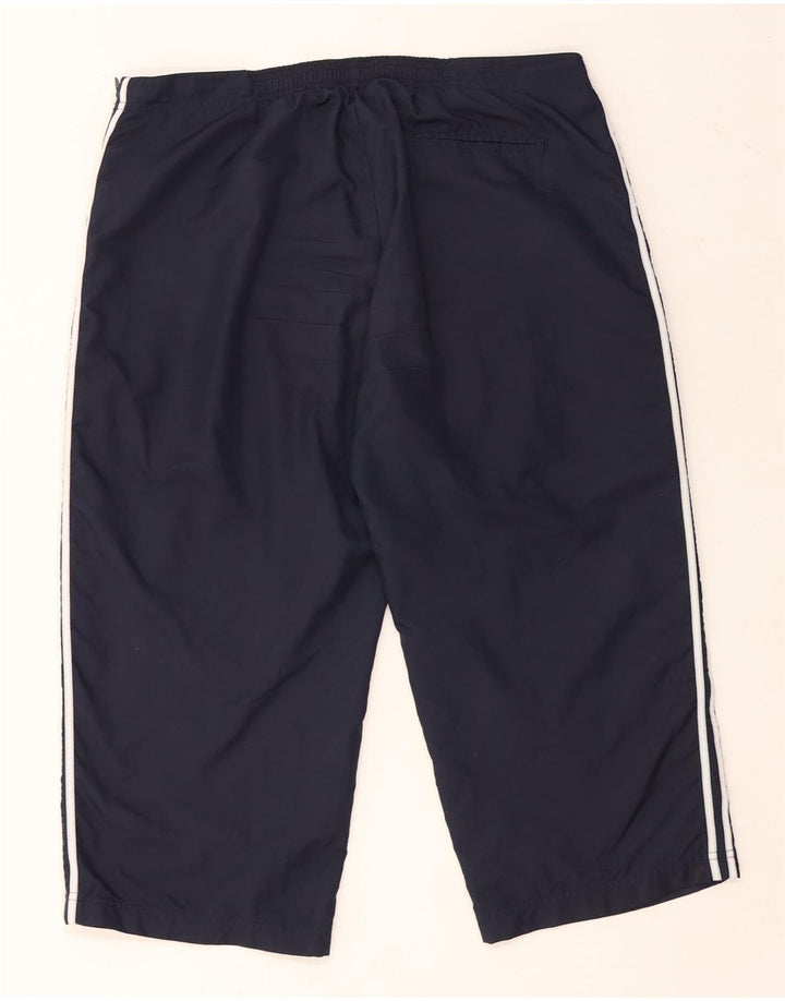 ADIDAS Mujer Capri Chándal Pantalones UK 40 Grande Azul Marino Poliéster