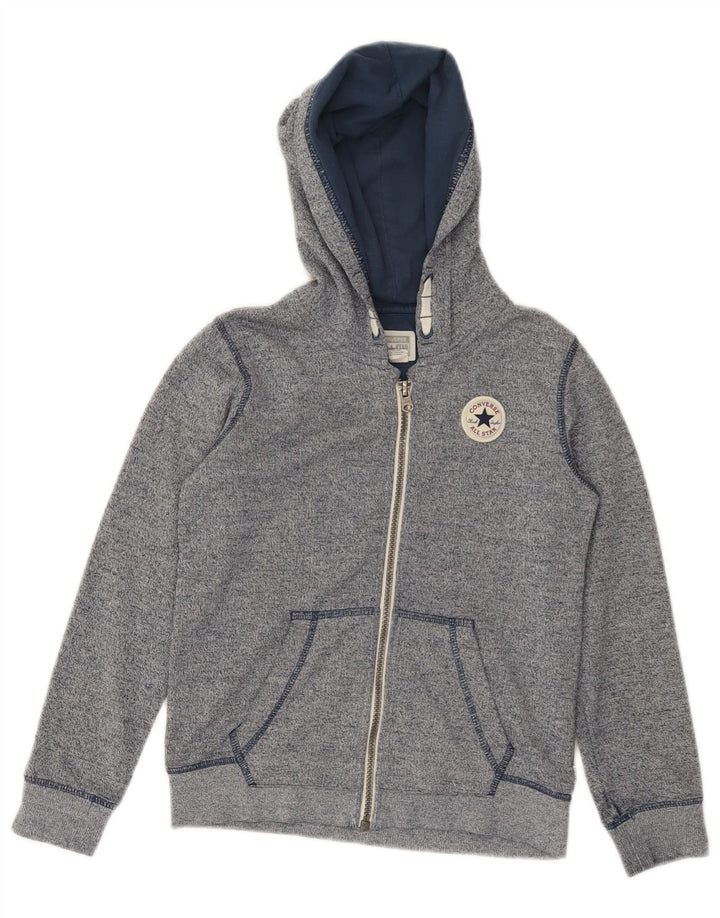 CONVERSE Suéter con capucha y cremallera All Star para niños 5-6 años Algodón moteado azul