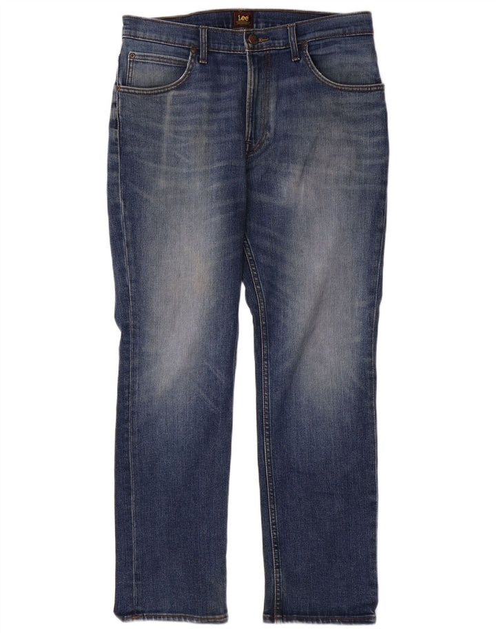 Lee Vaqueros Rectos Brooklyn Para Hombre W33 L30 Algodón Azul