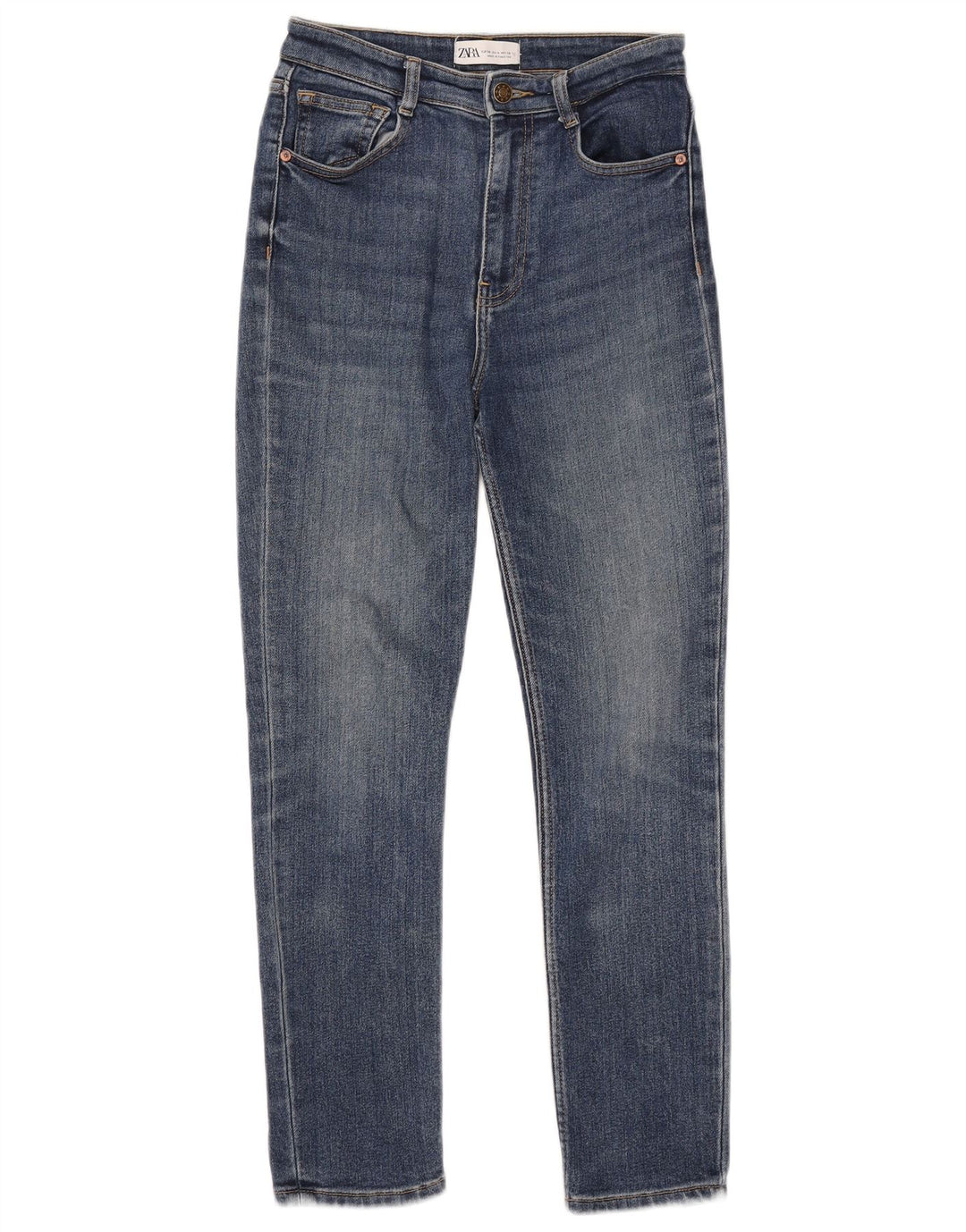 ZARA Mujer Vaqueros Slim EU 36 XS W26 L27 Azul