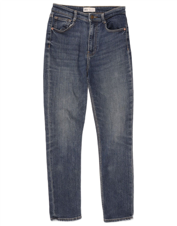 ZARA Mujer Vaqueros Slim EU 36 XS W26 L27 Azul