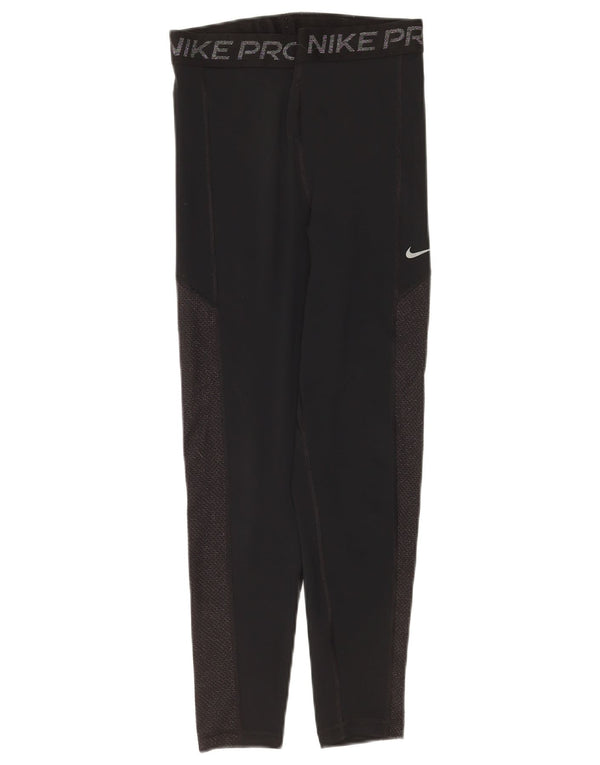Nike Leggings Dri Fit Graphic para mujer UK 10 Small Black Colourblock Nylon
