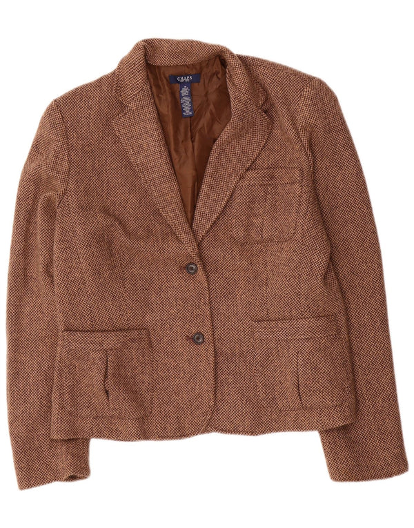Chaps Chaqueta Blazer de 2 Botones para Mujer US 16 2XL Viscosa marrón
