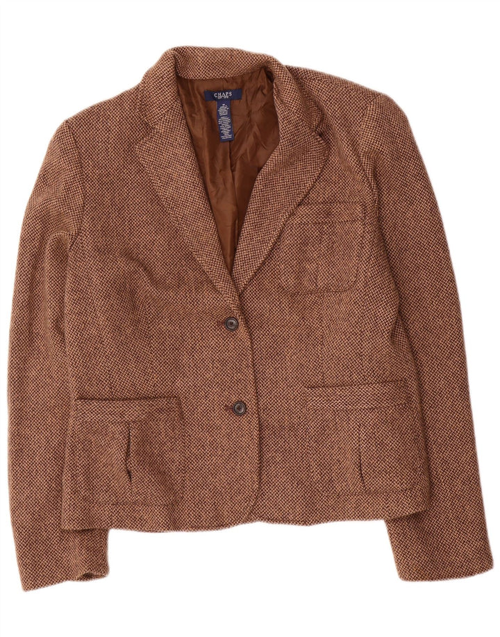 Chaps Chaqueta Blazer de 2 Botones para Mujer US 16 2XL Viscosa marrón