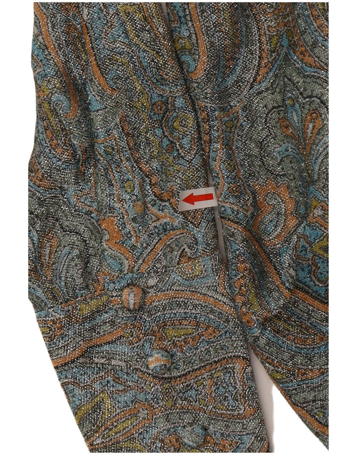 Blusa vintage para mujer IT 46 Paisley multicolor grande