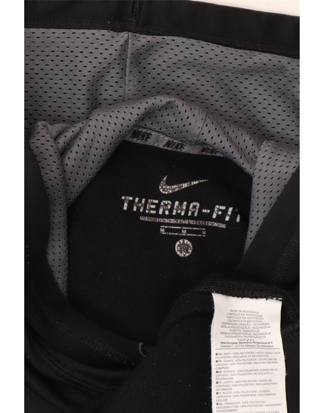 Nike Hombre Therma-Fit Sudadera con capucha Jersey Mediano Negro Poliéster