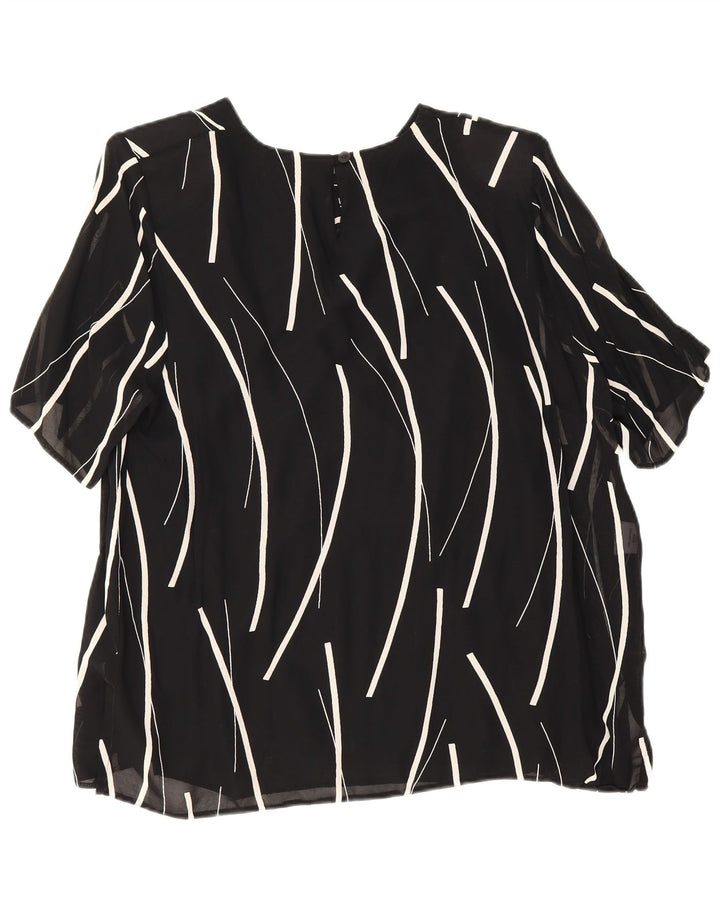 Blusa vintage para mujer Top UK 18 XL rayas negras
