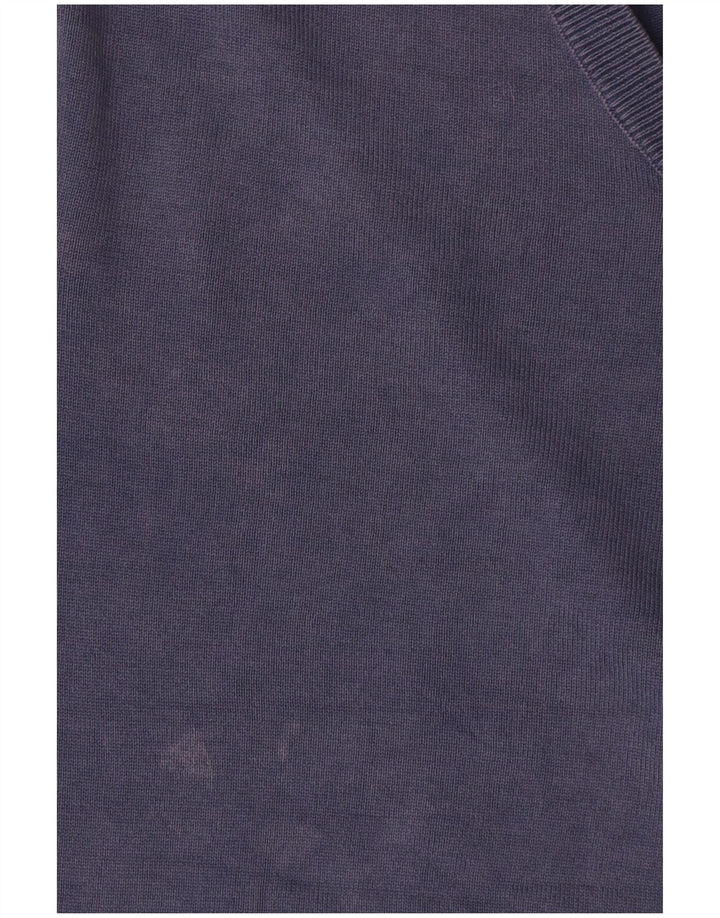 Sun68 - Jersey con cuello en V para hombre, talla grande, algodón azul