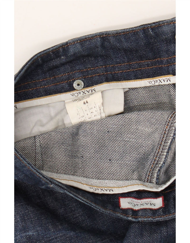 Max & Co. Vaqueros rectos para mujer UK 12 Medium W30 L28 Algodón azul