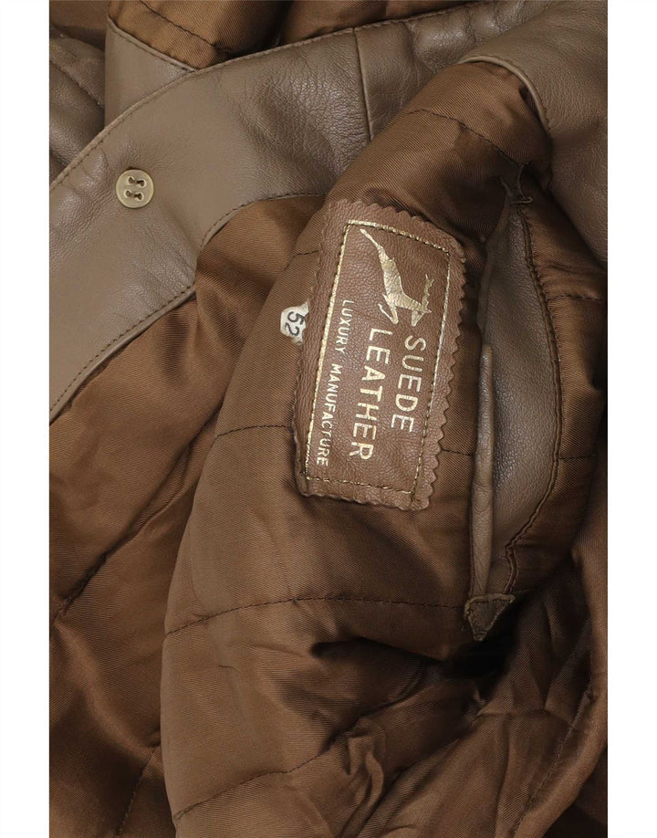 Chaqueta de cuero militar vintage para hombre IT 52 XL Marrón