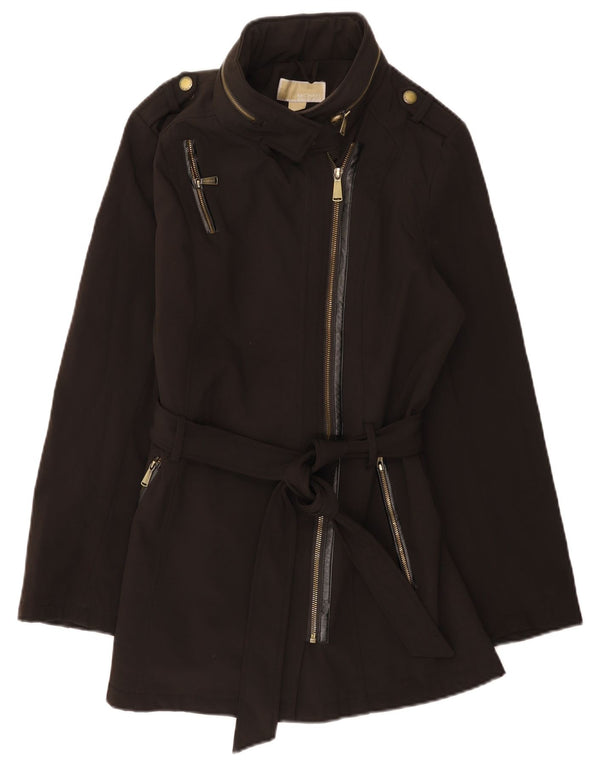 Michael Kors Chaqueta cortavientos militar con capucha para mujer Reino Unido 40 Grande Negro