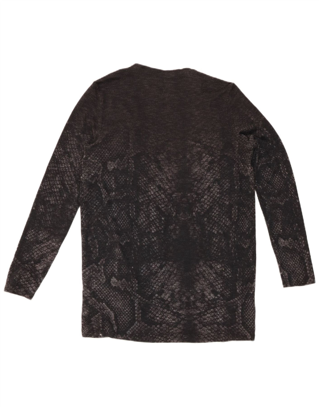 DESIGUAL Suéter tipo cárdigan abierto para mujer Reino Unido 12 Gris medio Estampado animal