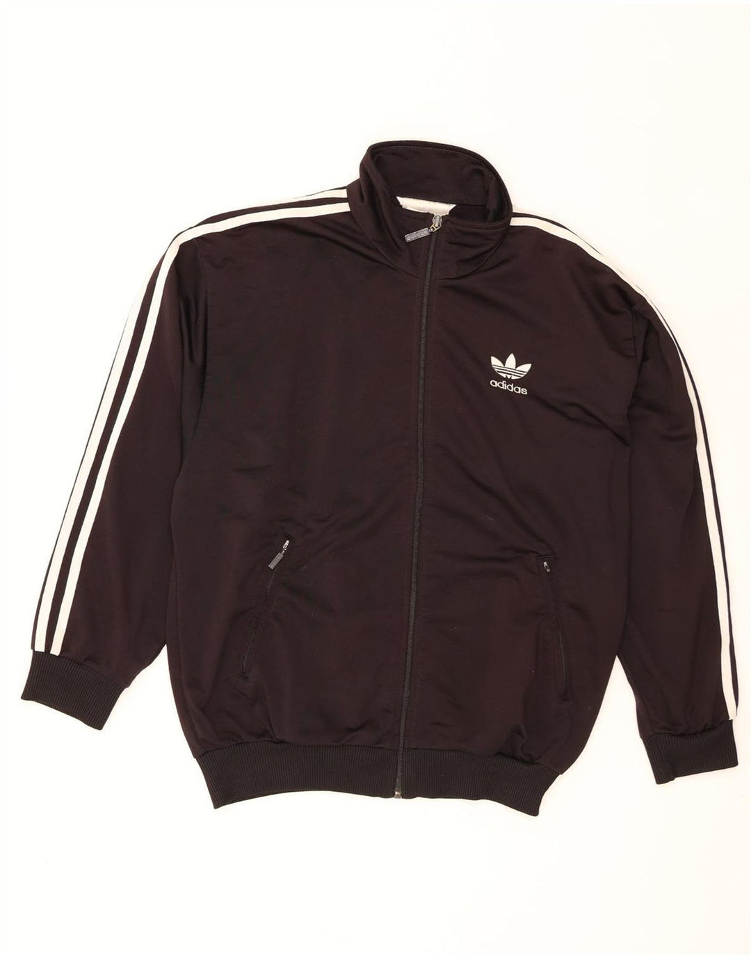Adidas - Chaqueta de chándal para hombre, talla 34/36, poliéster negro pequeño