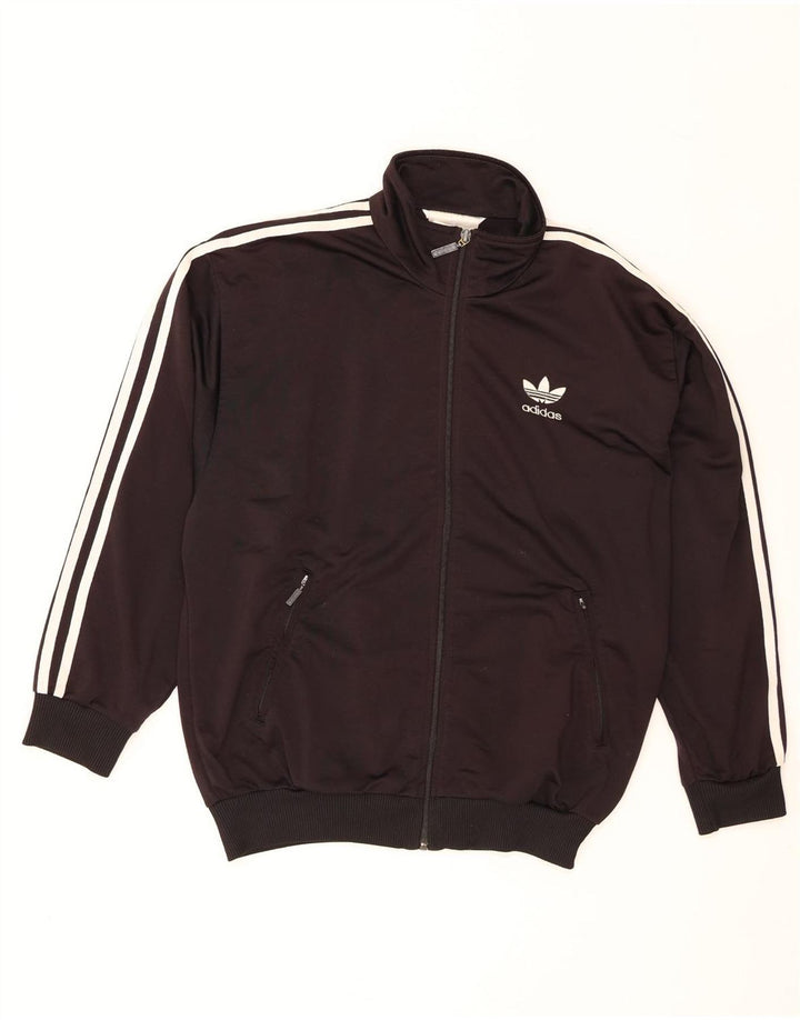 Adidas - Chaqueta de chándal para hombre, talla 34/36, poliéster negro pequeño