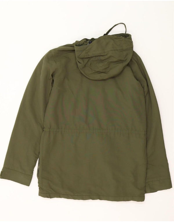 FRED PERRY Parka con capucha para hombre UK 34 XS Caqui