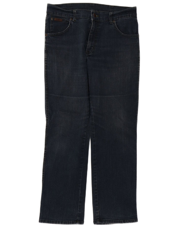 Wrangler Vaqueros rectos elásticos Texas para hombre W32 L30 Algodón azul marino