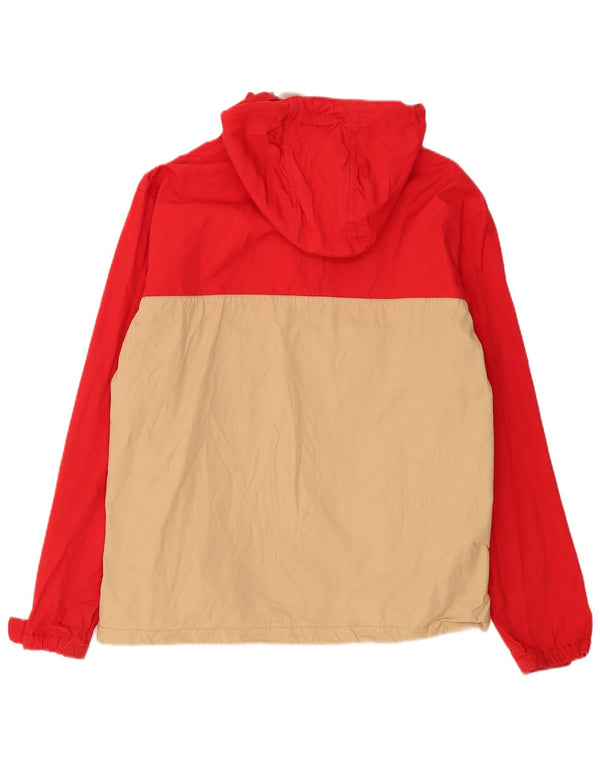 Flatbush Chaqueta Anorak con capucha para mujer UK 46 Grande Rojo Colorblock Algodón
