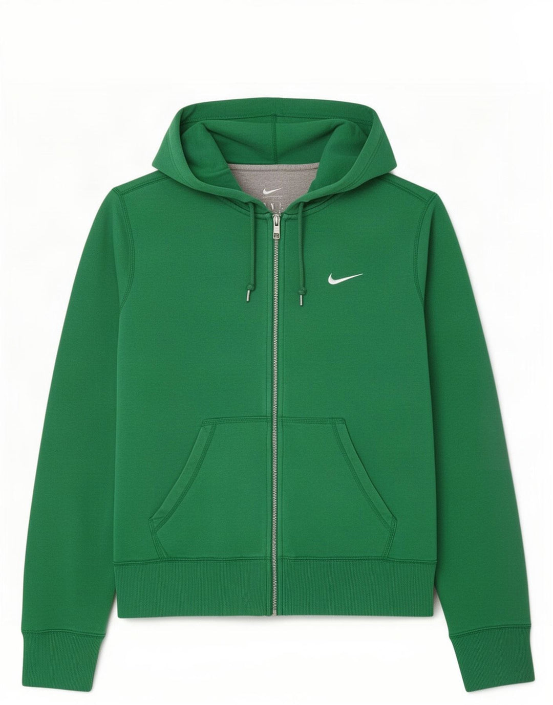 Nike - Sudadera con capucha y cremallera para hombre, color verde medio, algodón