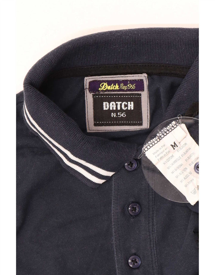 Polo Datch de manga larga para hombre de algodón azul marino mediano