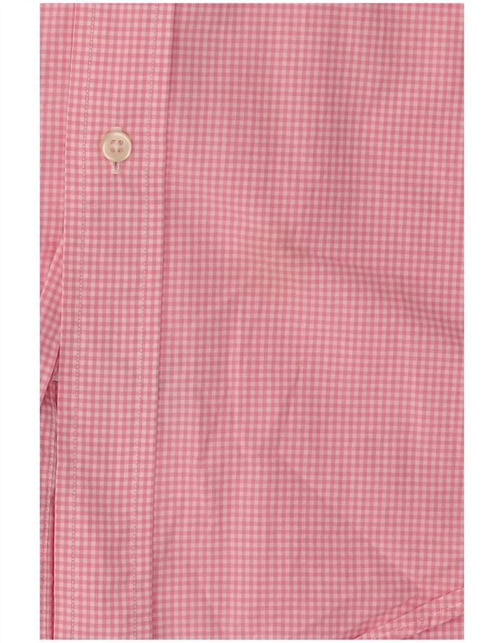 Ralph Lauren Camisa personalizada para hombre de algodón a cuadros rosa medio