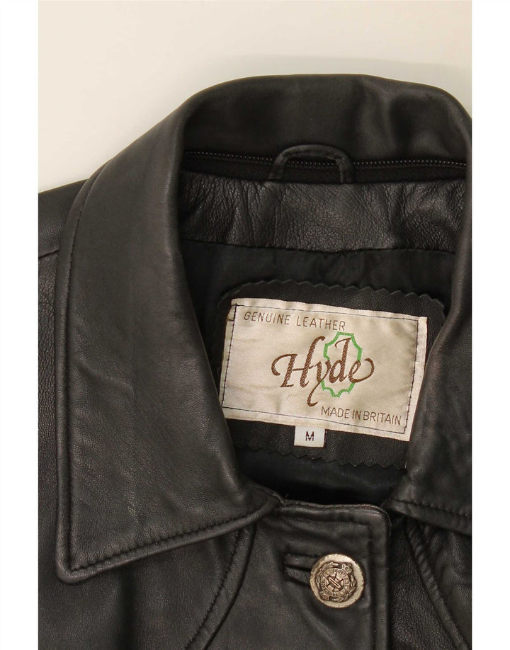 Abrigo de cuero Hyde para mujer Reino Unido 44 Mediano Negro