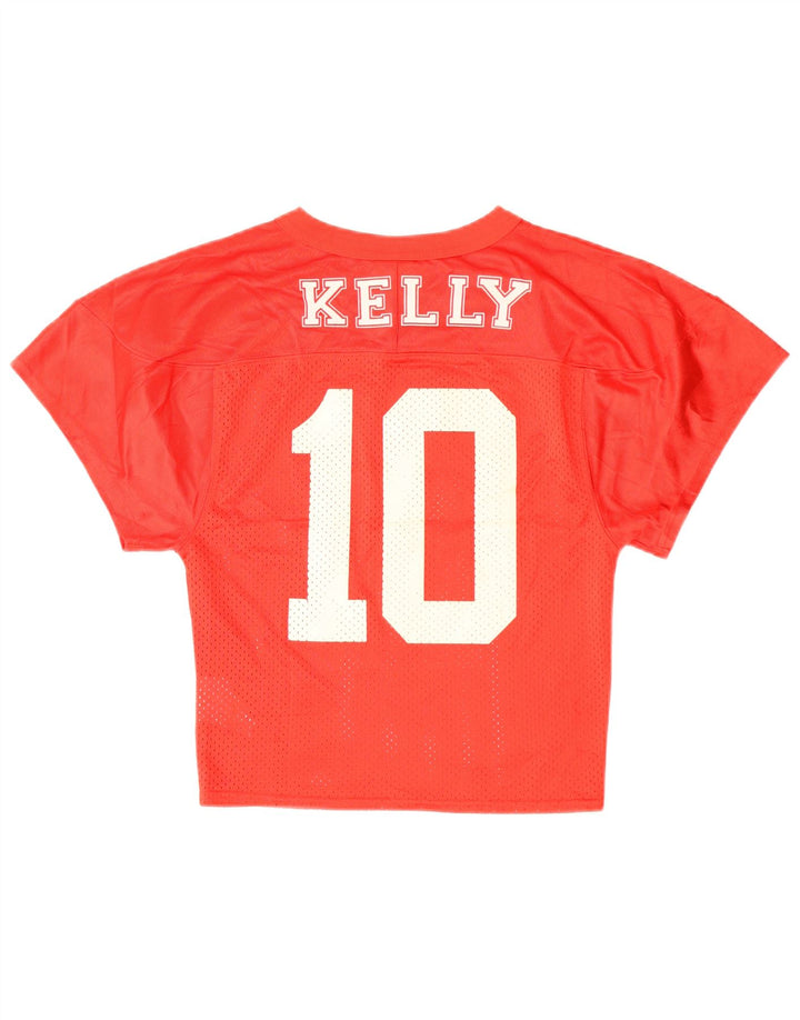 NIKE Camiseta corta gráfica para mujer UK 8 Small Red Poliéster