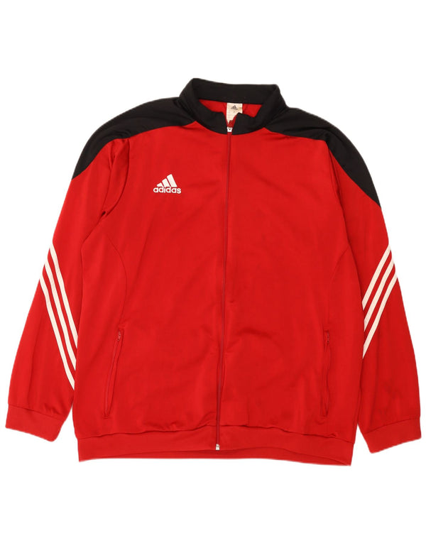 Adidas - Chaqueta de chándal para hombre, talla 2XL, color rojo, poliéster