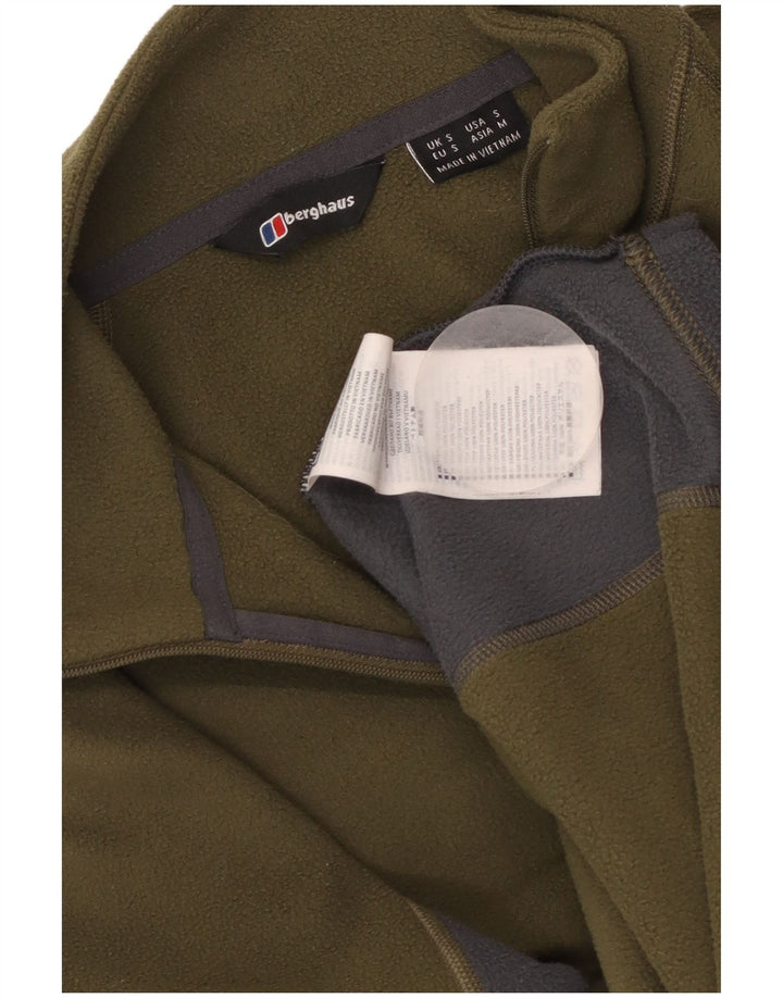 BERGHAUS Jersey De Forro Polar Con Cremallera Para Hombre Pequeño Caqui Colorblock Poliéster