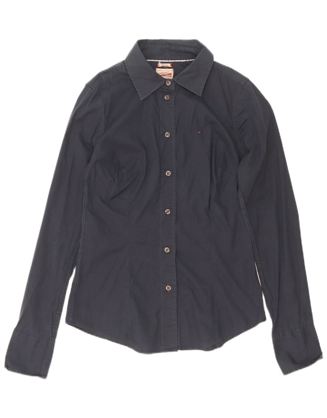 Camisa Tommy Hilfiger para mujer UK 12 Medium Azul marino Algodón