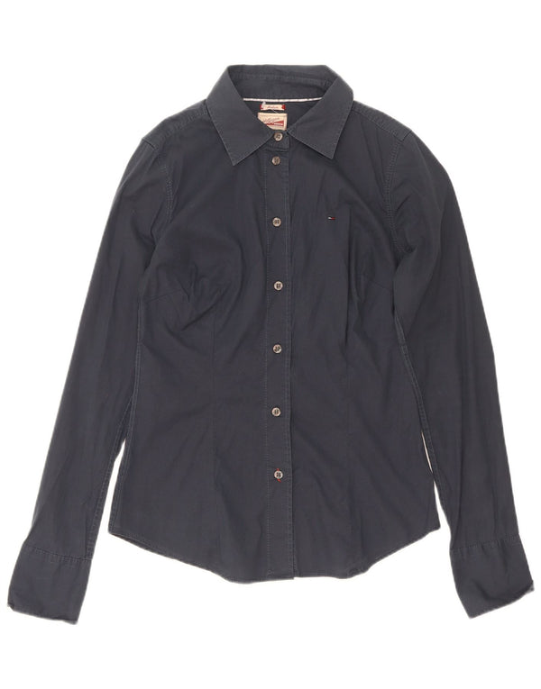 Camisa Tommy Hilfiger para mujer UK 12 Medium Azul marino Algodón