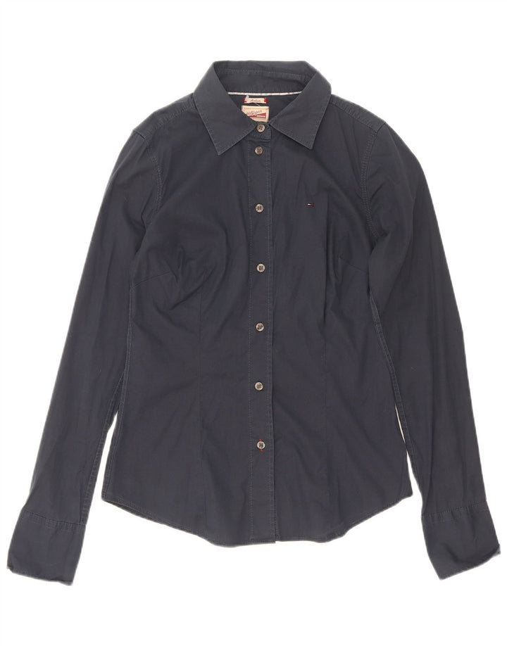 Camisa Tommy Hilfiger para mujer UK 12 Medium Azul marino Algodón