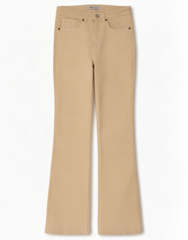Zara Mujer Vaqueros Bootcut EU 40 Medium W30 L30 Beige