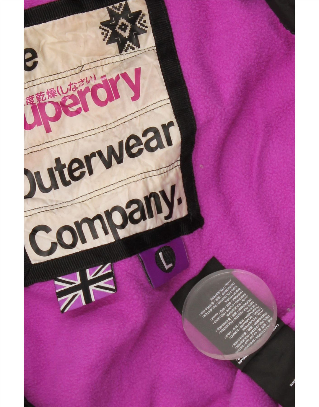 Superdry Chaqueta Acolchada Con Capucha Para Mujer UK 40 Large Poliéster Negro