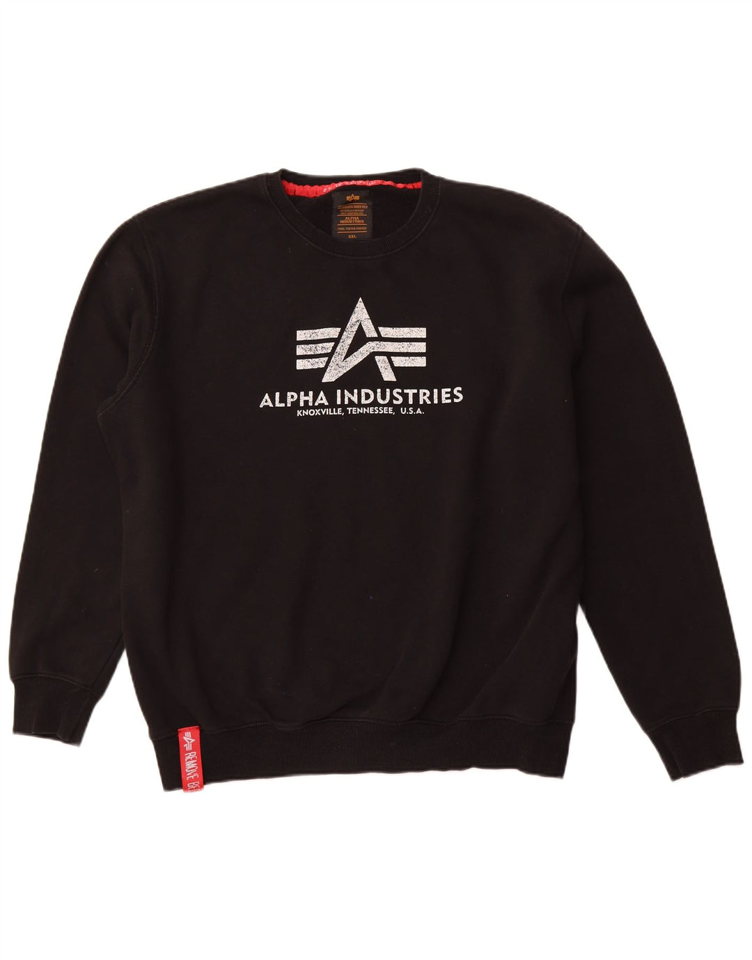 ALPHA INDUSTRIES Sudadera gráfica para hombre Jumper 2XL Algodón negro