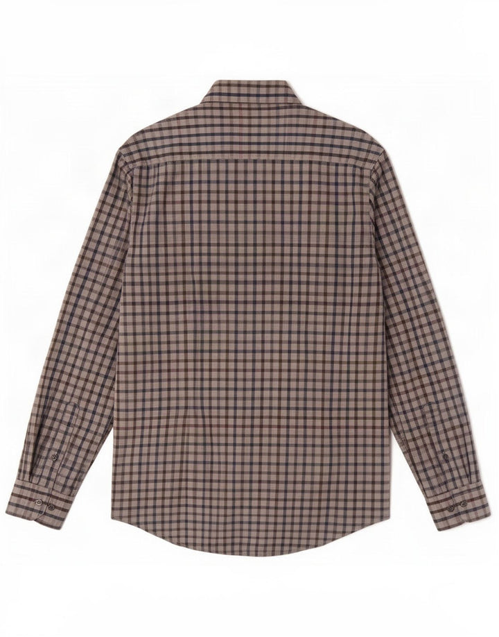 Dack's Camisa ajustada para hombre 2XL Algodón a cuadros gris